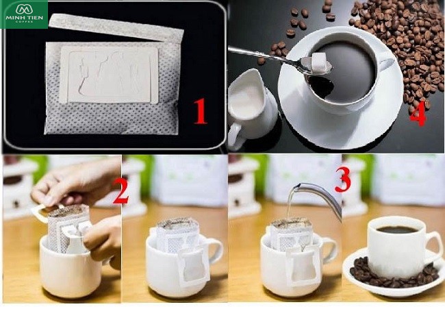 cách pha cà phê túi lọc
